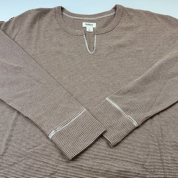 UpWest Cozy Rib Tee in Fall Stripe N222 - Picture 8 of 10